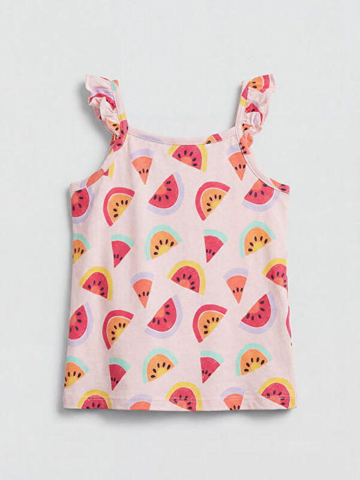 Kare Yaka Bask?l? K?z ?ocuk Atlet