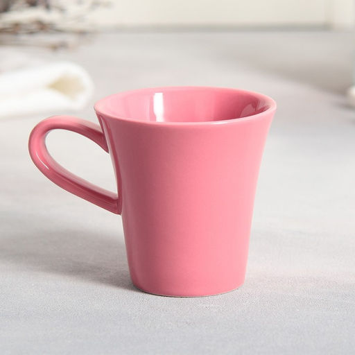 Чайная пара керамическая Розовая монстера: кружка 100 мл, блюдце 15?14 см