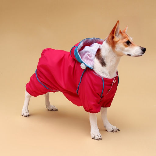 Комбинезон для собак, демисезонный с сумкой, размер L (ДС 33, Ог 45, ОШ 30 см), розовый - Simaland фото 2