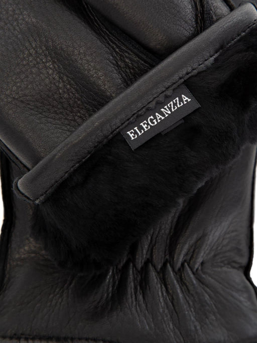 Перчатки мужские н/м мутон OS627 black - Eleganzza фото 2