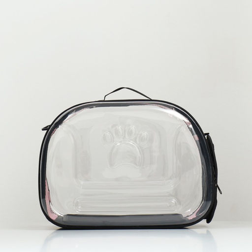 Переноска для животных прозрачная, 42*32*28 см, розовая - Пижон фото 2