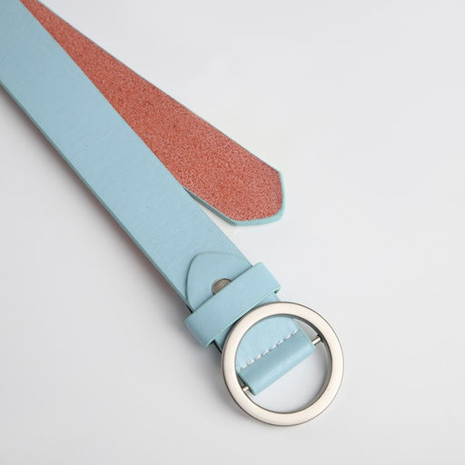 Ремень женский, ширина 3 см, пряжка металл, винт, цвет голубой - Simaland фото 3