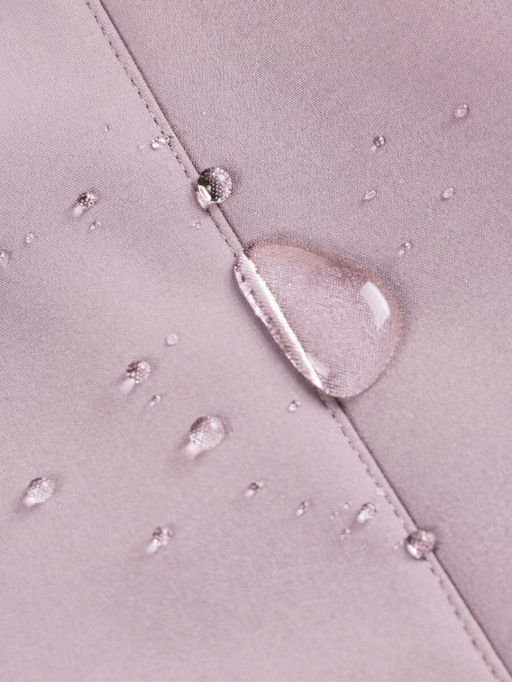 Парка женская софтшелл виндстоппер удлинённая с капюшоном розового цвета 9618_1R