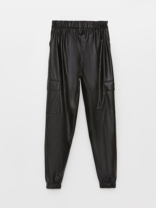 Beli Lastikli Deri G?r?n?ml? K?z ?ocuk Jogger Pantolon - Waikiki фото 2