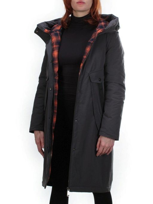2062 DK. GRAY Пальто женское зимнее Parten (200 гр. холлофайбера)