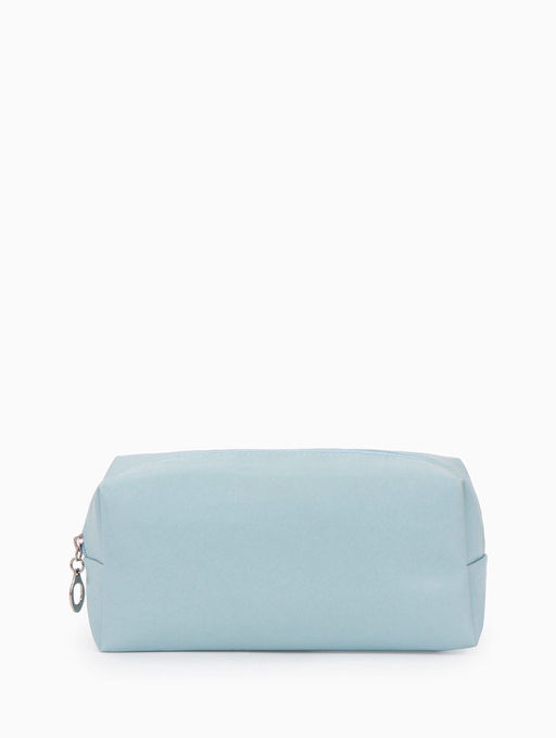 Косметичка женская ONE COLOR, на молнии, экокожа, голубая