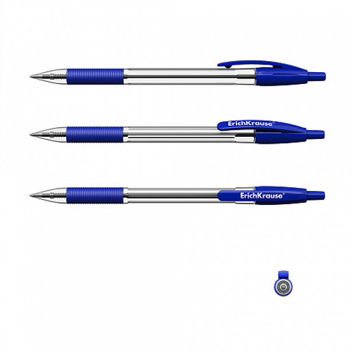 Цена за 50 шт. Ручка шариковая автоматическая ErichKrause R-301 Matic&Grip Classic 1.0, цвет чернил синий (в коробке по 50 шт.)  фото 7