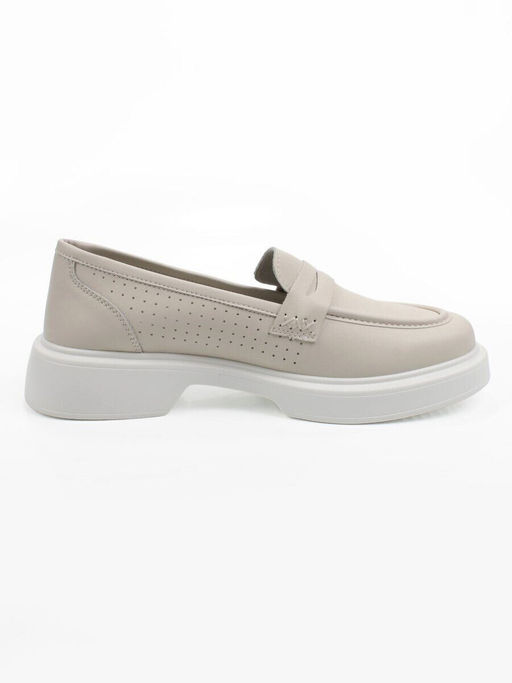 03-YC382-2 LT. BEIGE Лоферы женские (натуральная кожа)
