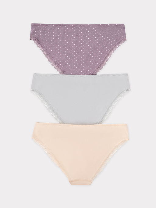 Трусы женские слипы мультипак (3 шт.) в бежевом цвете - Mark formelle фото 7