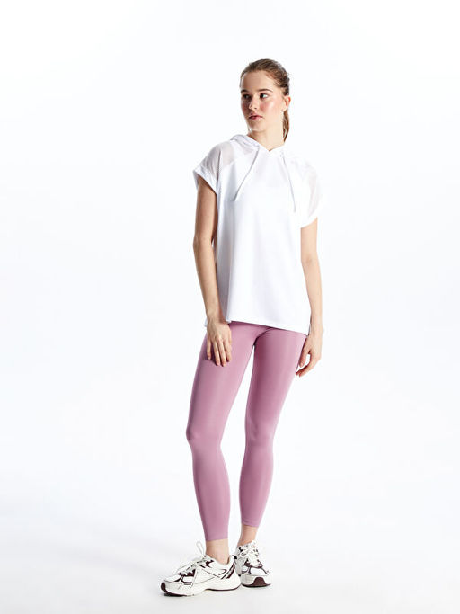 Kap??onlu File Detayl? Kad?n Spor Ti??rt