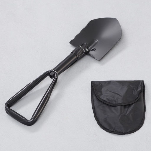 Лопата складная «Следопыт» в чехле, 58 см, черная