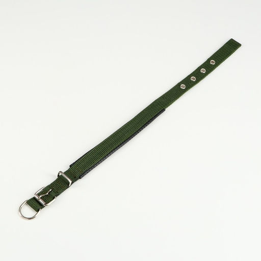 Ошейник Комфорт комбинированный, 45 х 2 см, ОШ 30-39 см, темно-зеленый 609528 - Пижон фото 4