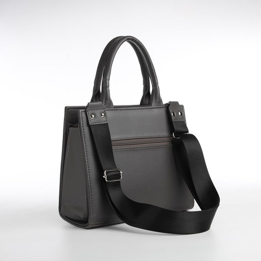 Сумка женская тоут TEXTURA на молнии, 22×11×22 см, серая