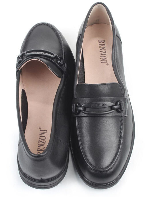 06-DEB33-1 BLACK Туфли женские (натуральная кожа)