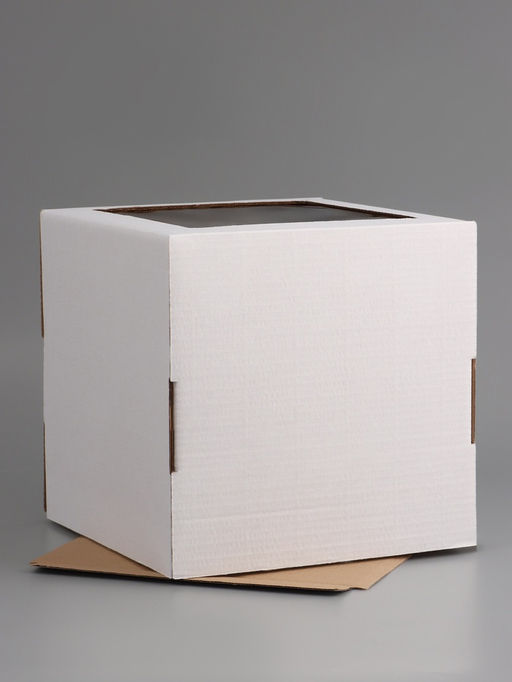 Коробка для торта, кондитерская, белая, с окном 30×30×30 см Набор 5 шт.