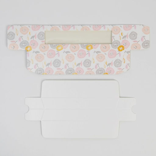 Цена за 5 шт. Коробка для макарун, кондитерская упаковка «Цветочки», 5.5 х 18 х 5.5 см