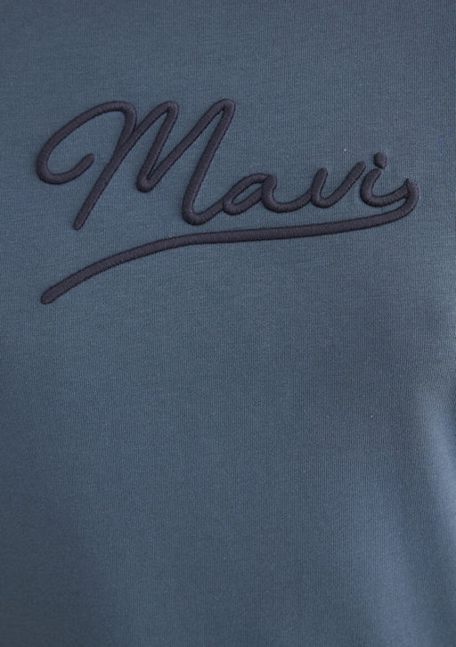 Mavi Jeans Bask?l? Antrasit Tisort фото 6