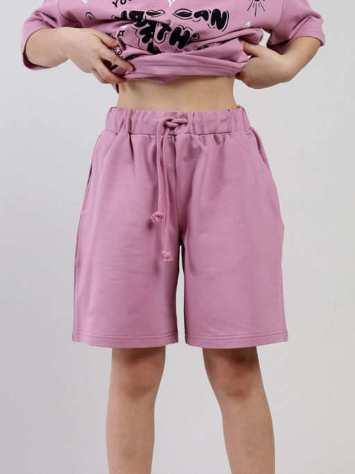 CSJG 90287-27-433 Комплект для девочки (футболка, шорты),розовый