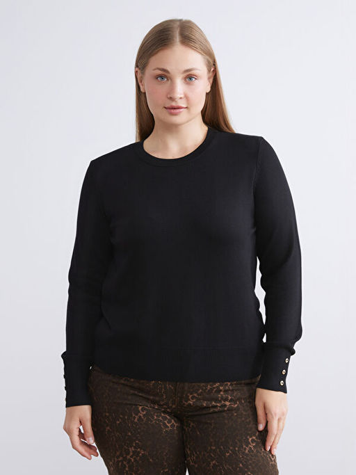 Bisiklet Yaka Kad?n Triko Kazak