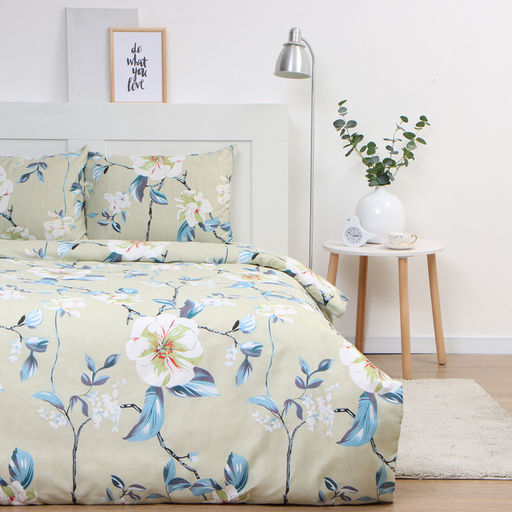 Постельное бельё 2 сп Экономь и Я Flower, 173х215см, 175х214см, 50х70см-2шт, микрофибра, 60г/м2