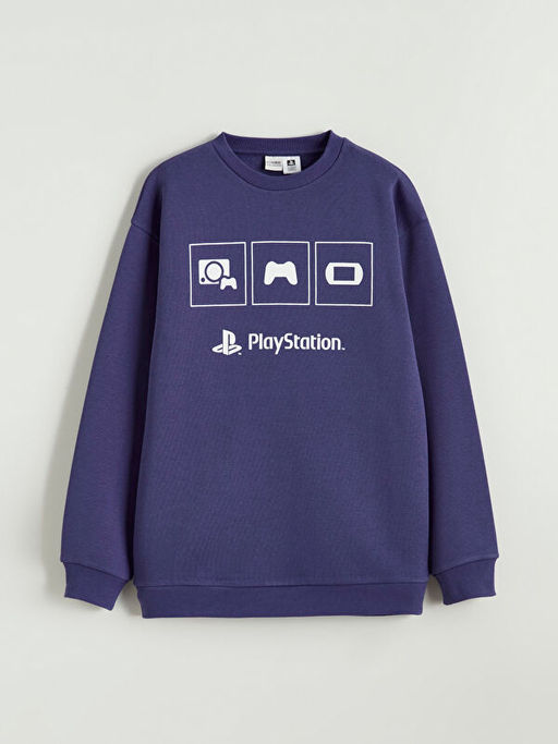 PlayStation Bask?l? Erkek ?ocuk Kal?n Sweatshirt