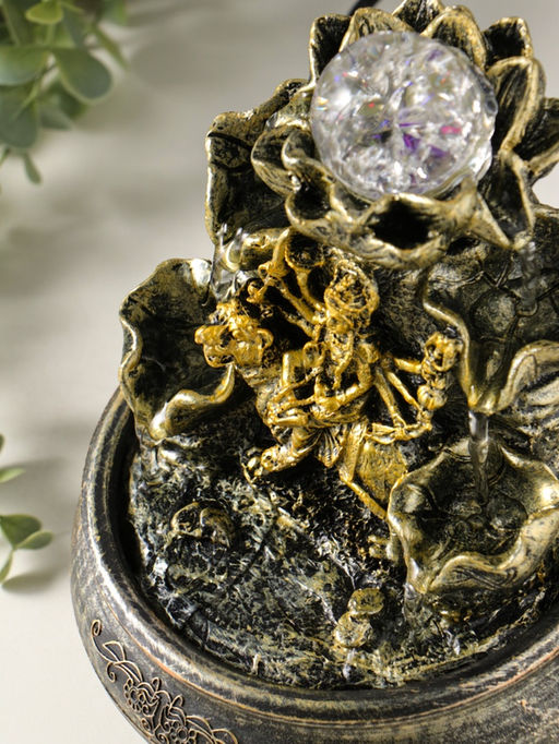 Фонтан настольный с подсветкой «Богиня Дурга», 16×16×22 см