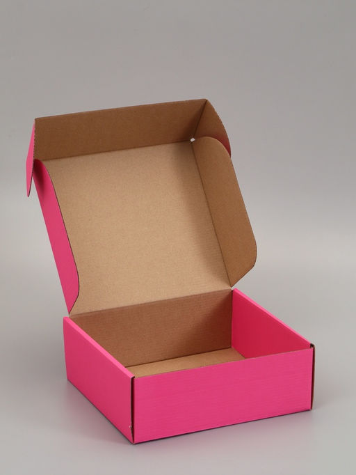 Цена за 2 шт. Коробка самосборная, розовая, для подарков и хранения, 26×24×10 см