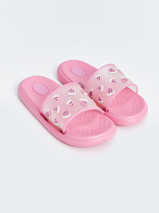 Tek Bantl? Bask?l? K?z ?ocuk Terlik