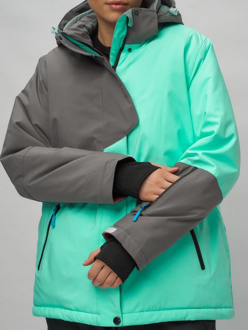 Горнолыжный костюм женский большого размера бирюзового цвета 02278Br - Chunmai фото 12