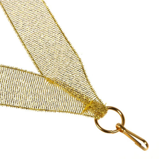 Цена за 10 шт. Лента для медали, золотистая - Командор фото 4