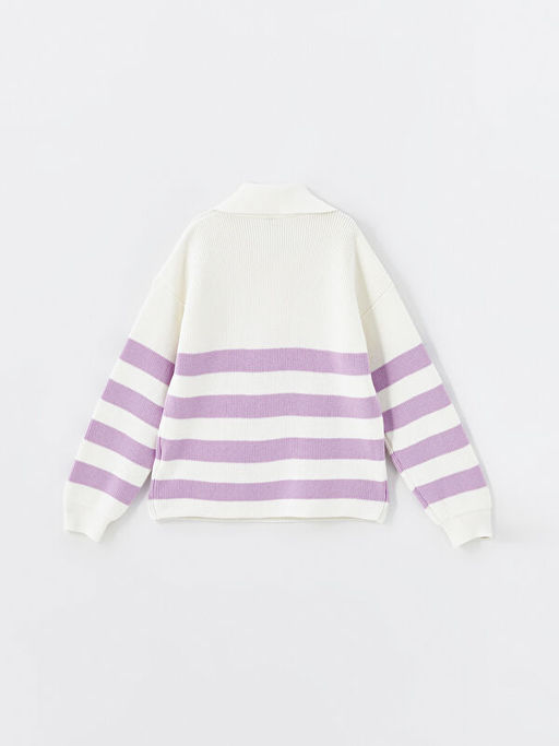 Polo Yaka K?z ?ocuk Triko Kazak - Waikiki фото 3