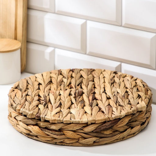 Корзинка для подачи Камыш, солома, d=28 см - Simaland фото 3