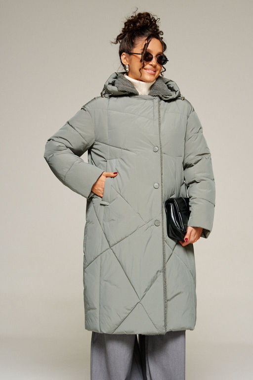 Пальто Beautiful Free 8024 шалфей