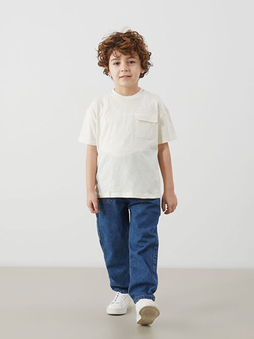 Beli Lastikli Erkek ?ocuk Jean Pantolon