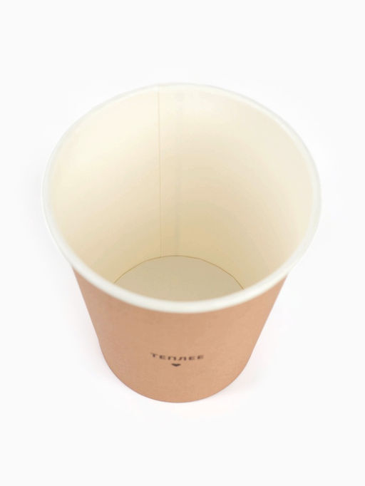 Стаканы одноразовые бумажные для кофе «Теплее», цвет бежевый, 10 шт., 250 мл