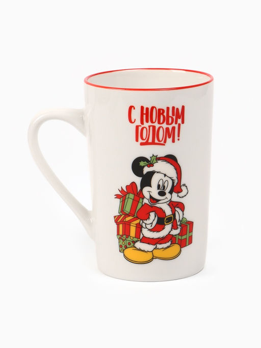 Кружка керамическая новогодняя, 385 мл, Микки Маус