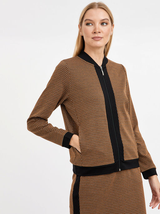 кардиган женский терракотовый с окантовкой - Glenfield фото 3