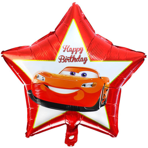 Шар воздушный фольгированный «С днём рождения», Машинка, 19 дюйм