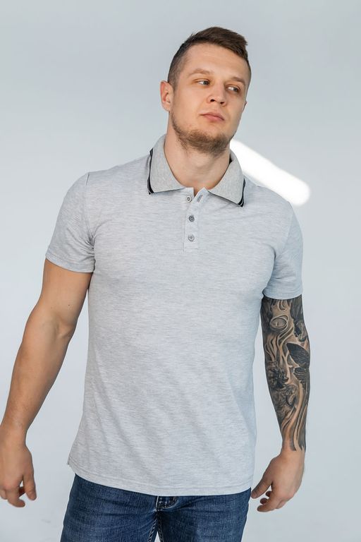 Спортивная футболка-поло Пике, 92% хлопок, 8% лайкра