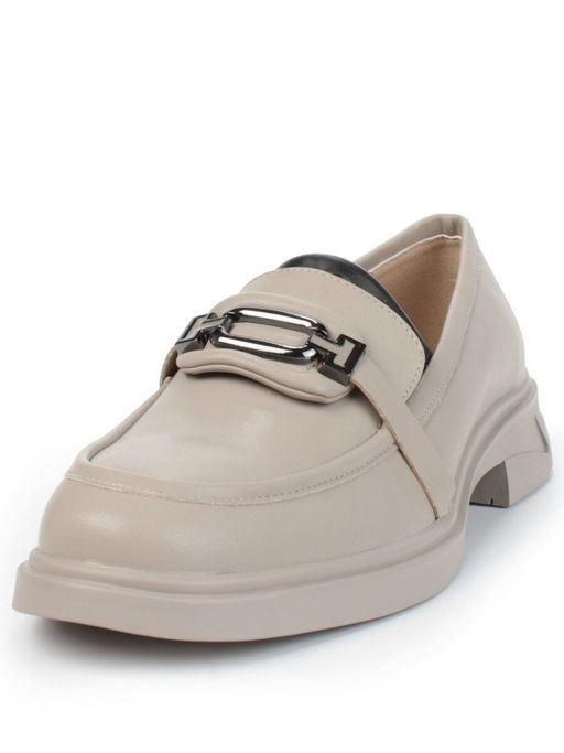 01-PDS133-2 GRAY BEIGE Ботинки демисезонные женские (натуральная кожа)