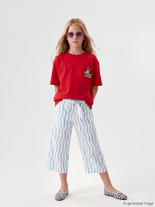 Nostaljik Maymun Bask?l? Unisex ?ocuk Ti??rt
