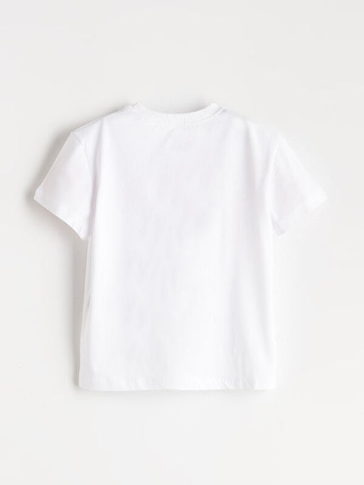 Bisiklet Yaka Bask?l? Erkek ?ocuk Ti??rt