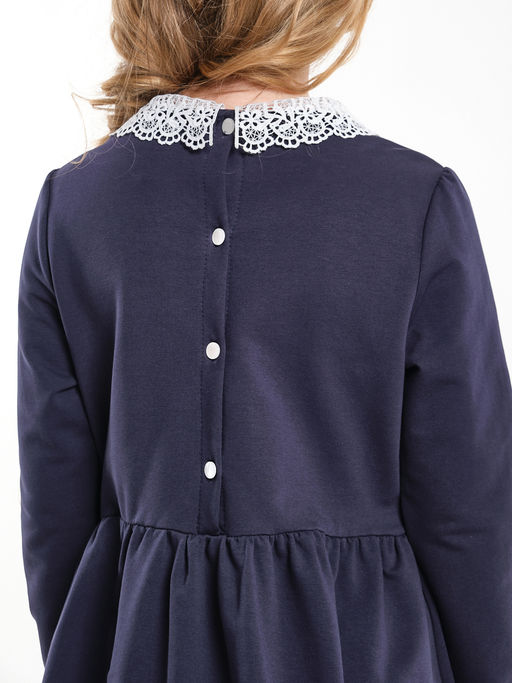 Платье школьное с белым воротником UD 6713 синий - Mini maxi фото 5