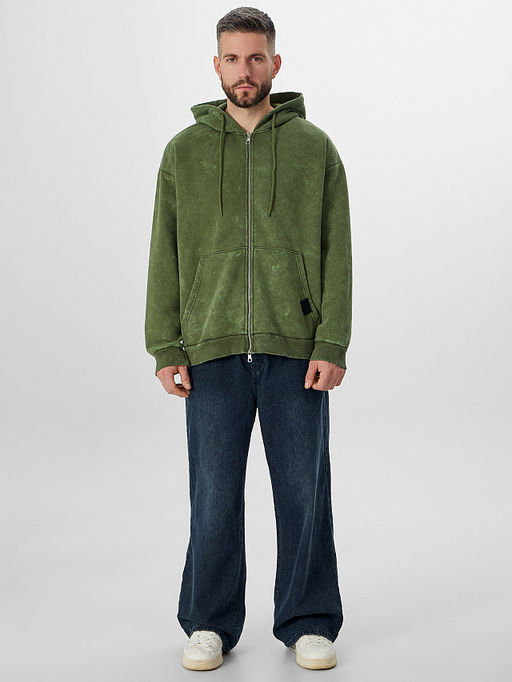 Толстовка мужская на молнии зеленая - Mark formelle фото 3