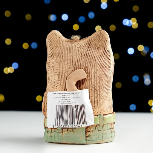 Колокольчик Котик с сердцем, керамика, микс - Simaland фото 8