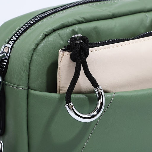 Сумка кросс-боди на молнии, цвет зелёный - Simaland фото 5