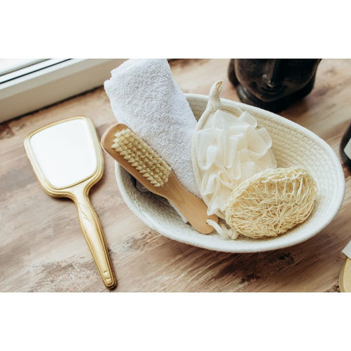 Мочалка - спонж Доляна «Сизаль», 12×12×5 см, бежевая