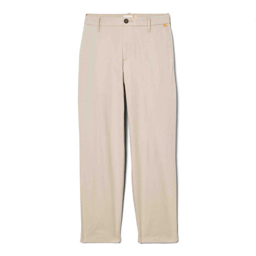 Мужские брюки Timberland Pant Cotton Linen Tapered Slim бежевые  фото 4