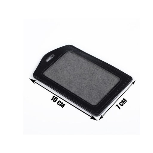 Цена за 50 шт. Бейдж - карман вертикальный, 70×100 мм, внутренний размер 83×51 мм, ПВХ, чёрный