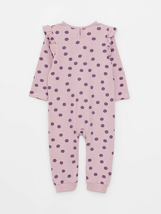 Bisiklet Yaka Uzun Kollu Bask?l? K?z Bebek Tulum - Waikiki фото 2